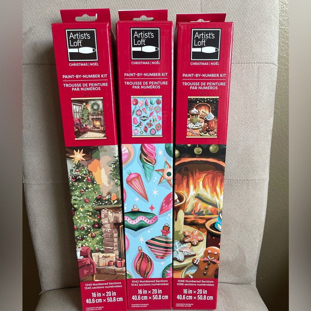 Artist's Loft Paint-by-Number Kit Set of 3 NEW